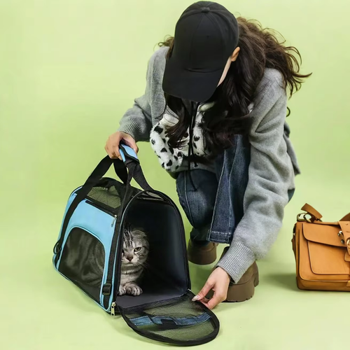 Sac de Transport Respirant pour Chat et Petit Chien