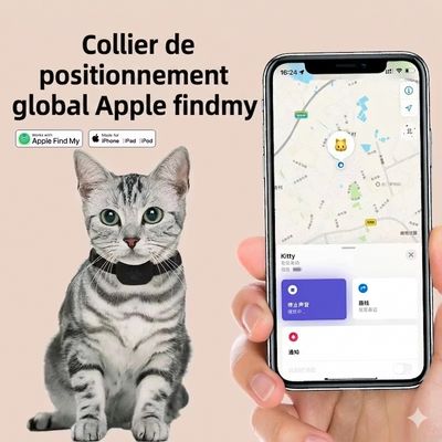 Collier Traceur GPS pour Animaux – Compatible Apple Localiser