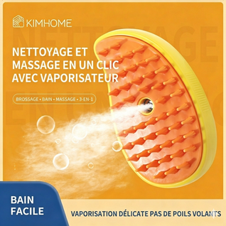 Brosse Vapeur 3-en-1 pour Chien et Chat