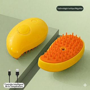 Brosse Vapeur 3-en-1 pour Chien et Chat